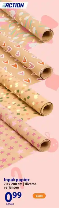 Action Inpakpapier aanbieding