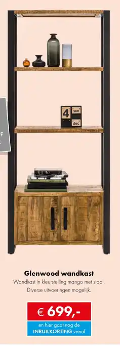 Woonsquare Glenwood wandkast aanbieding