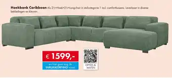 Woonsquare Hoekbank Caribbean aanbieding