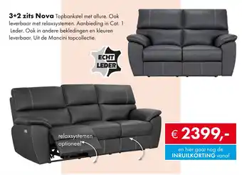 Woonsquare 3+2 zits Nova aanbieding