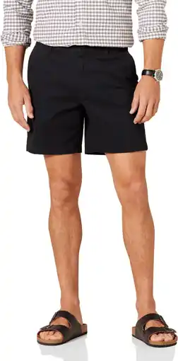 Amazon Amazon Essentials Heren Slim-Fit 7 Stretch Chino Short, Zwart, 31 aanbieding