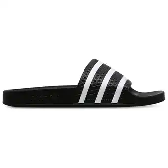 Foot Locker Adidas adilette Slippers en Sandalen Heren - Zwart - Maat 40 - Mesh/Synthetisch aanbieding