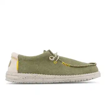 Foot Locker HEYDUDE Wally Coastline Sneakers Heren - Olijf - Maat 42 - Flyknit aanbieding