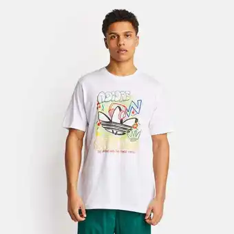 Foot Locker Adidas Graphic T-shirts Heren - Wit - Maat XS aanbieding