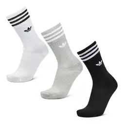 Foot Locker Adidas Crew Sock 3 Pack Sokken Unisex - Zwart - Maat 43-45 aanbieding