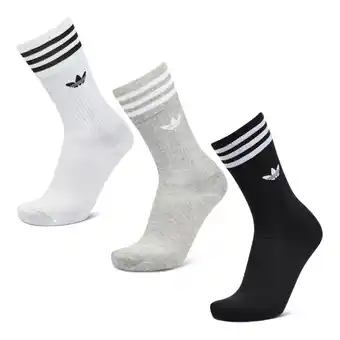 Foot Locker Adidas Crew Sock 3 Pack Sokken Unisex - Zwart - Maat 43-45 aanbieding