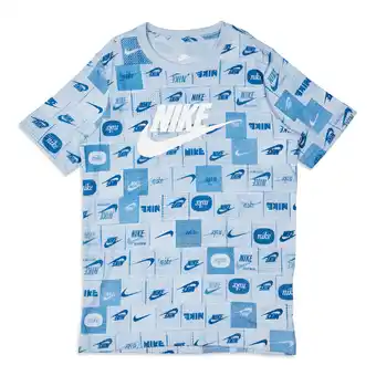 Foot Locker Nike Club Aop T-shirts Kinder - Blauw - Maat 158 - 170 CM aanbieding