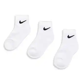 Foot Locker Nike Kids Ankle 3 Pack Sokken Unisex - Wit - Maat 23.5 - 27 aanbieding