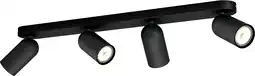 Coolblue Philips Pongee opbouwspot - 4 spots - zwart aanbieding