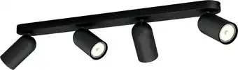 Coolblue Philips Pongee opbouwspot - 4 spots - zwart aanbieding