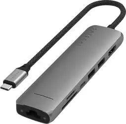 Coolblue Satechi Usb C 7-in-1 Slim Multiport Adapter met Ethernet Space Grey aanbieding