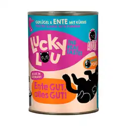 Zooplus 6x 400g Lucky Lou Lifestage Adult Poultry & Duck Wet kattenvoer aanbieding
