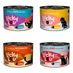 Zooplus 6x200g Lucky Lou Lifestage Adult Tasty-Mix Nat Kattenvoer aanbieding