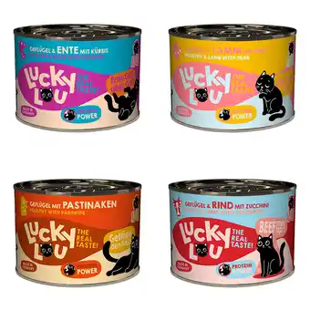 Zooplus 6x200g Lucky Lou Lifestage Adult Tasty-Mix Nat Kattenvoer aanbieding