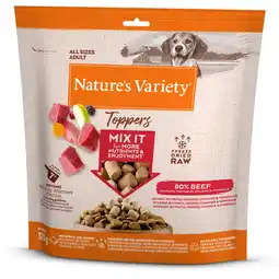 Zooplus 2 + 1 Gratis! Nature's Variety Hondensnacks - Gevriesdroogde Topper voor Honden Rund (3 x 120 g) aanbieding