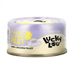 Zooplus 12x 70g Lucky Lou Extra Food Filet in bouillon Kipfilet nat kattenvoer aanbieding