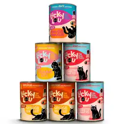 Zooplus 6x 400g Lucky Lou Adult Tasty-Mix nat kattenvoer aanbieding