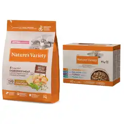 Zooplus 3 kg Nature's Variety droogvoer voor katten + 12 x 85 g MP Nature's Variety Cat Bites gratis! aanbieding