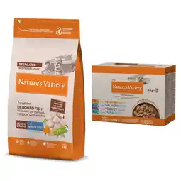 Zooplus 3 kg Nature's Variety droogvoer voor katten + 12 x 85 g MP Nature's Variety Cat Bites gratis! aanbieding