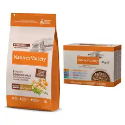 Zooplus 3 kg Nature's Variety droogvoer voor katten + 12 x 85 g MP Nature's Variety Cat Bites gratis! aanbieding
