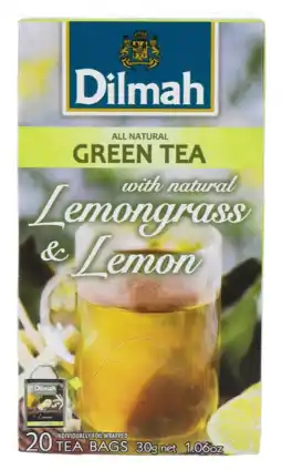 De Online Drogist Dilmah Green Tea Lemongrass & Lemon aanbieding