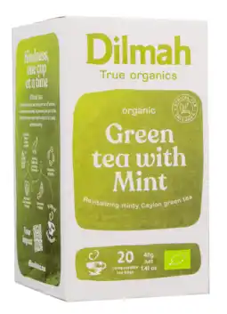 De Online Drogist Dilmah Organic Green Tea Mint aanbieding