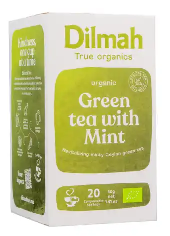 De Online Drogist Dilmah Organic Green Tea Mint aanbieding
