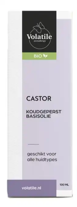De Online Drogist Volatile Castor Koudgeperst Basisolie Bio aanbieding