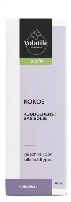 De Online Drogist Volatile Kokos Koudgeperst Basisolie Bio aanbieding