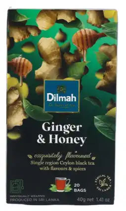 De Online Drogist Dilmah Ginger & Honey Ceylon Tea aanbieding