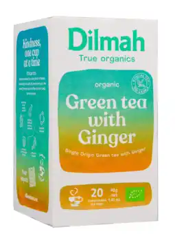 De Online Drogist Dilmah Organic Green Tea Ginger aanbieding