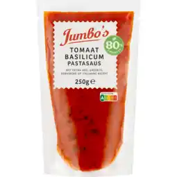 Jumbo Jumbo's Tomaat Basilicum Pastasaus 250 g aanbieding
