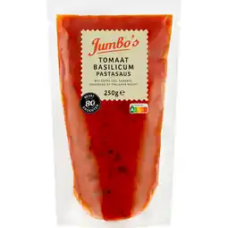 Jumbo Jumbo's Tomaat Basilicum Pastasaus 250 g aanbieding
