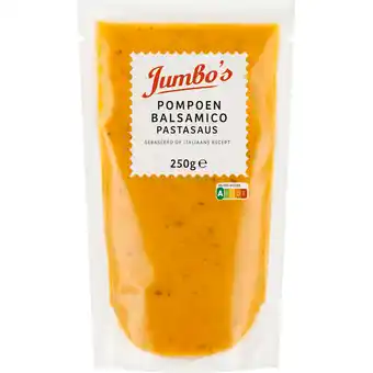 Jumbo Jumbo's Pompoen Balsamico Pastasaus 250 g aanbieding