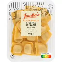 Jumbo Jumbo's Glutenvrije Ricotta Spinazie Ravioli 250 g aanbieding
