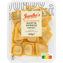Jumbo Jumbo's Glutenvrije Ricotta Spinazie Ravioli 250 g aanbieding