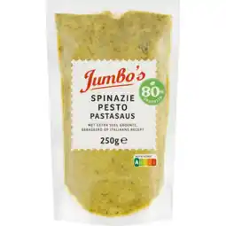 Jumbo Jumbo's Spinazie Pesto Pastasaus 250 g aanbieding