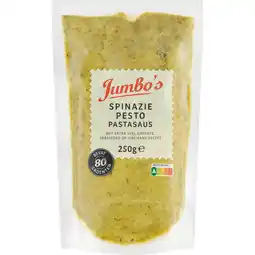 Jumbo Jumbo's Spinazie Pesto Pastasaus 250 g aanbieding