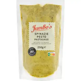Jumbo Jumbo's Spinazie Pesto Pastasaus 250 g aanbieding