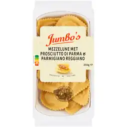 Jumbo Jumbo's Mezzelune met Prosciutto di Parma en Parmigiano Reggiano 250 g aanbieding