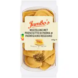 Jumbo Jumbo's Mezzelune met Prosciutto di Parma en Parmigiano Reggiano 250 g aanbieding
