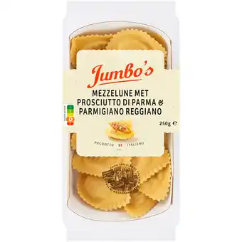 Jumbo Jumbo's Mezzelune met Prosciutto di Parma en Parmigiano Reggiano 250 g aanbieding