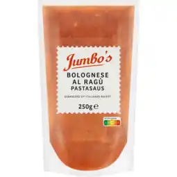 Jumbo Jumbo's Bolognese al Ragù Pastasaus 250 g aanbieding