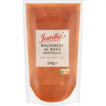 Jumbo Jumbo's Bolognese al Ragù Pastasaus 250 g aanbieding