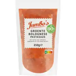 Jumbo Jumbo's Pastasaus Groente Bolognese 250 g aanbieding