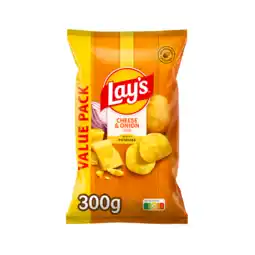 Jumbo Lay's Cheese Onion Chips 300 gr aanbieding