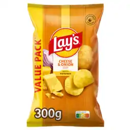 Jumbo Lay's Cheese Onion Chips 300 gr aanbieding
