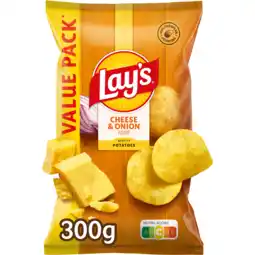 Jumbo Lay's Cheese Onion Chips 300 gr aanbieding