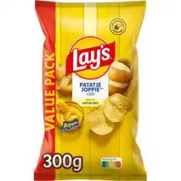 Jumbo Lay's Patatje Joppie Chips 300 gr aanbieding