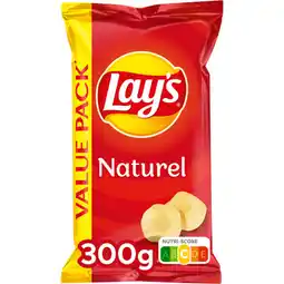 Jumbo Lay's Naturel Chips 300 gr aanbieding
